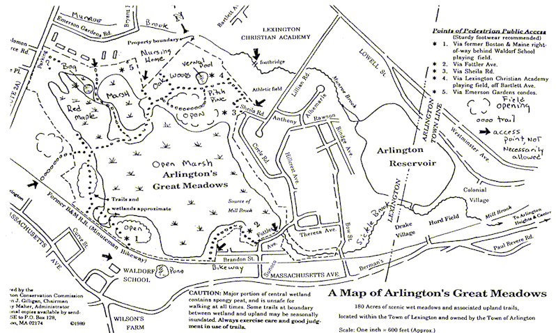 Arlington Great Meadows Map
