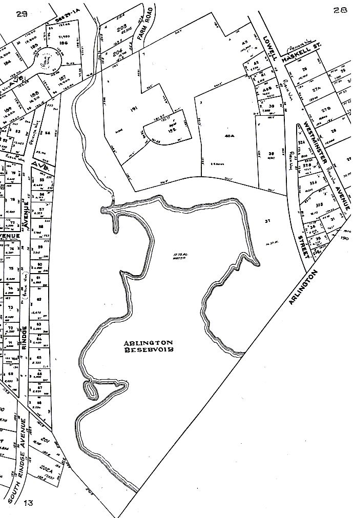 Reservoir in Lexington map.