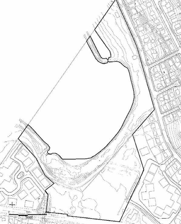 Reservoir topographic map.